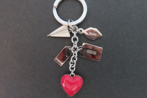 Coach Cluster Bag Charm Silver Keychain Love Letters Colorful - Picture 4 of 5