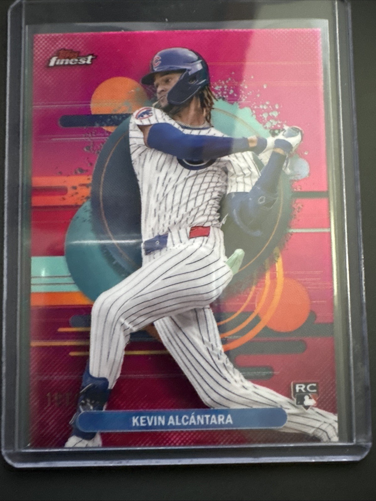 2025 Topps Finest Kevin Alcantara Uncommon RC Magenta Refractor #/300 Cubs