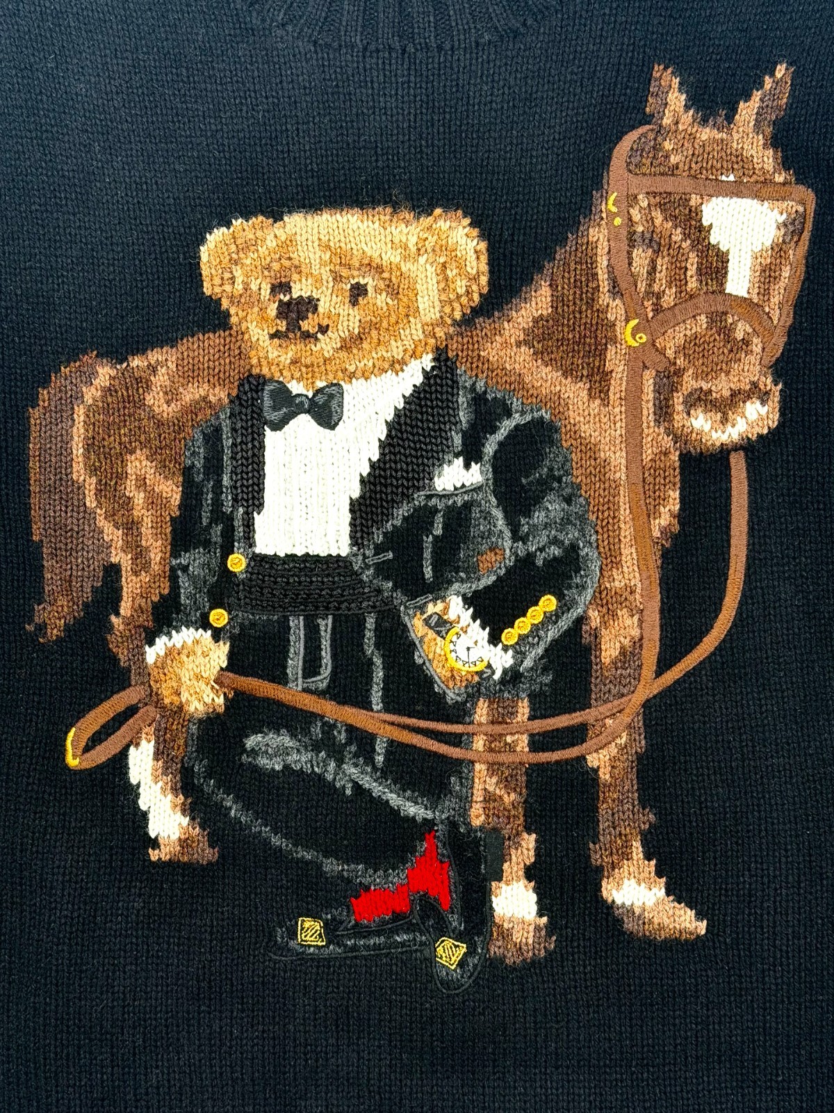 Ralph Lauren Polo Bear Wool Sweater with Horse Design - NWT image 4