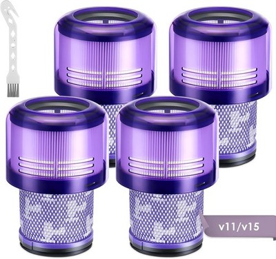 4 Pack V11 Vacuum Filters Replacement for Dyson V11 Cordless