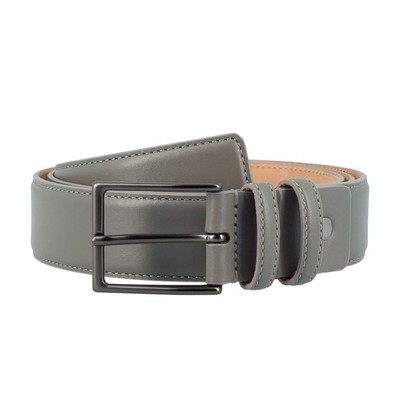 Nuvola Pelle Herren Grau Italienischer Ledergürtel Designer Neu