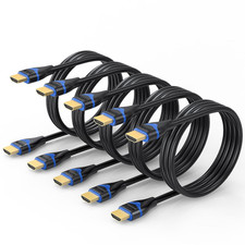4K HDMI Cable 4FT 5-Pack, High Speed HDMI 2.0 Cable 4 Foot