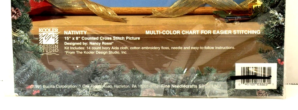 Vintage Bucilla Contado Punto de Cruz Bordado "Benes" Navidad Foto 4 de 4