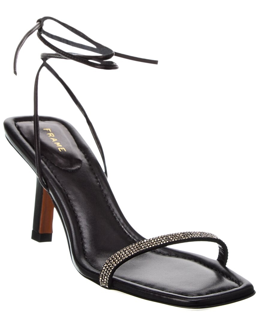 Frame Denim Le Ozzie Lace-Up Leather Sandal Womens Black 36 15990₽