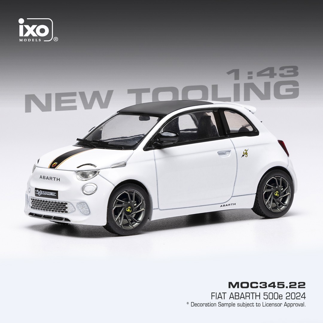 IXO MODELS FIAT 500e ABARTH WHITE 2024 1-43 SCALE MOC345