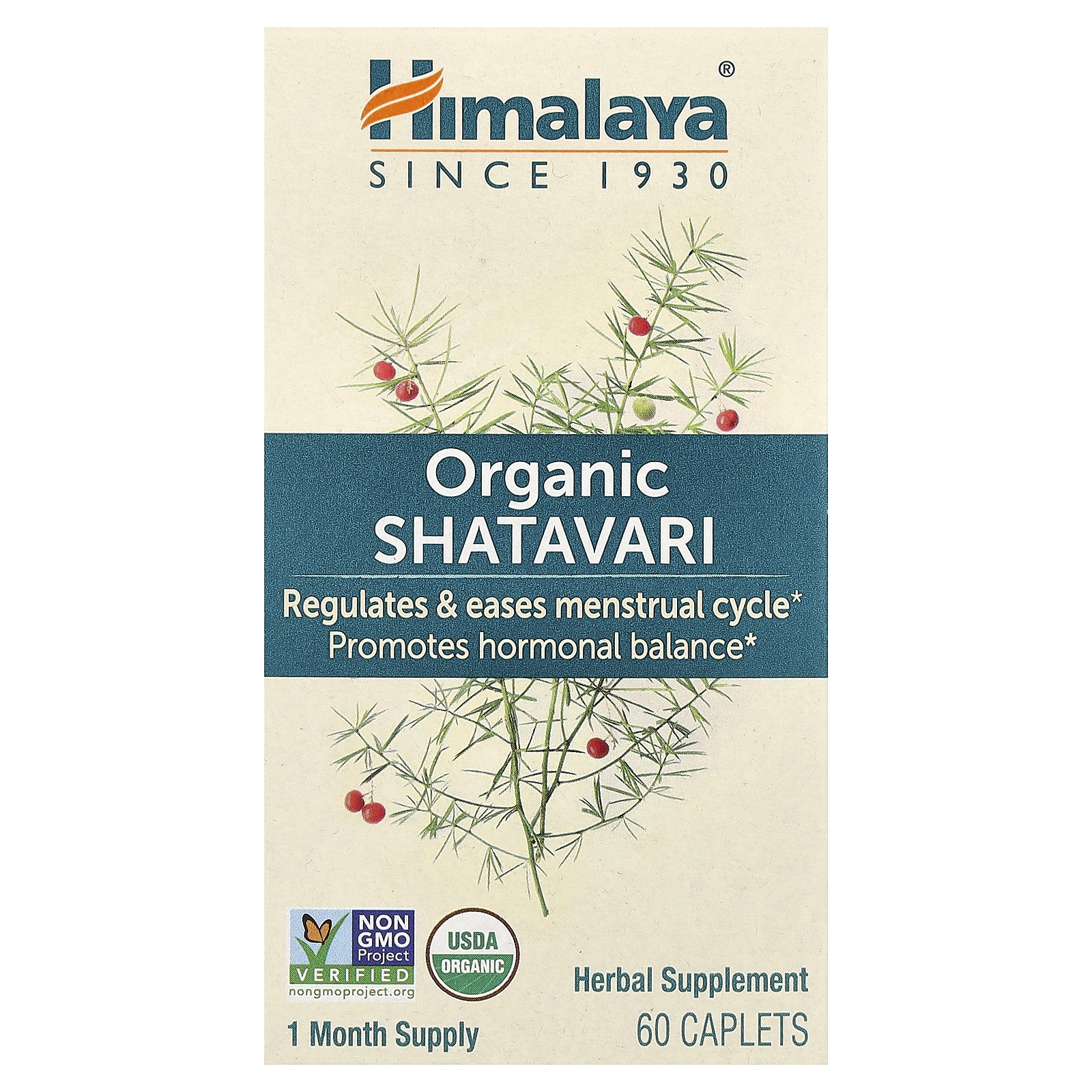 Himalaya Shatavari 60 Caplets без молочных продуктов, без глютена, с гарантией качества GMP