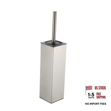 Toilet Brush and Holder Set Aluminium Freestanding Toilet 1 Brushed Nickel