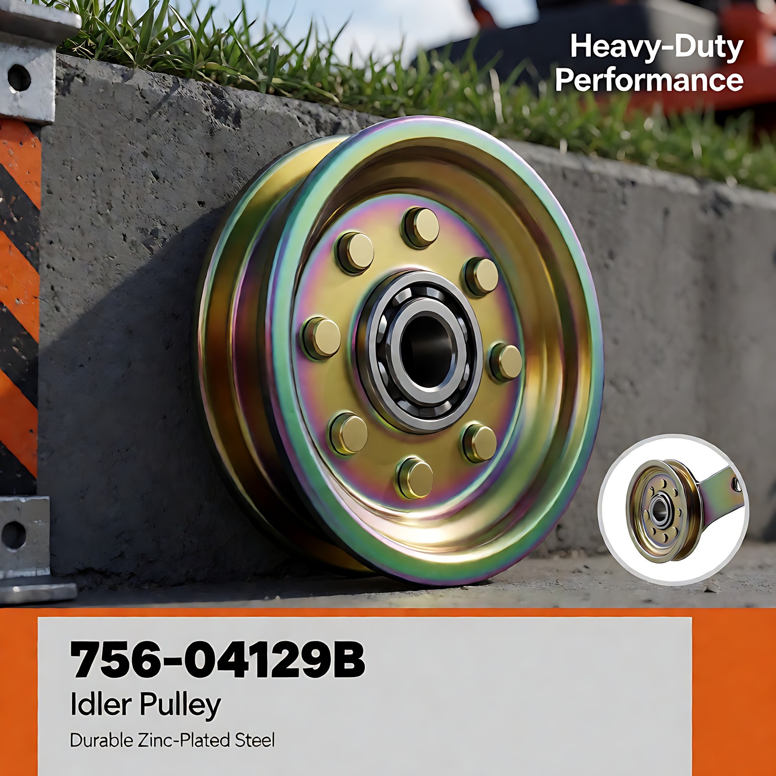 Replacement Idler Pulley 756-04129B for 38 42 46 54 Inch Lawn Mower ...