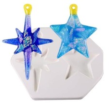 O.D.9  x 7 D.1.5"Star Ornament Frit Casting Mold Glass Fusing