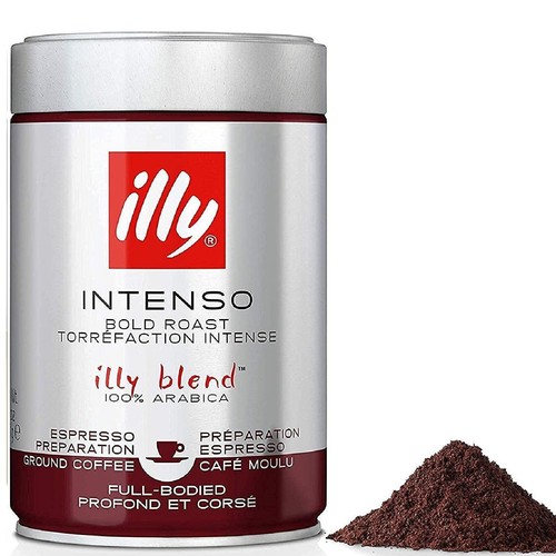 Illy Intenso Bold Roast Ground Coffee 100% Arabica 3 x 250g/8.8oz Tins - Picture 2 of 7