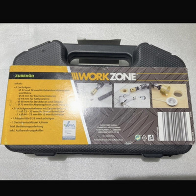 WORKZONE Lochsägen-/Bohrkronen-Set mehrteilig im Koffer mit Zubehör