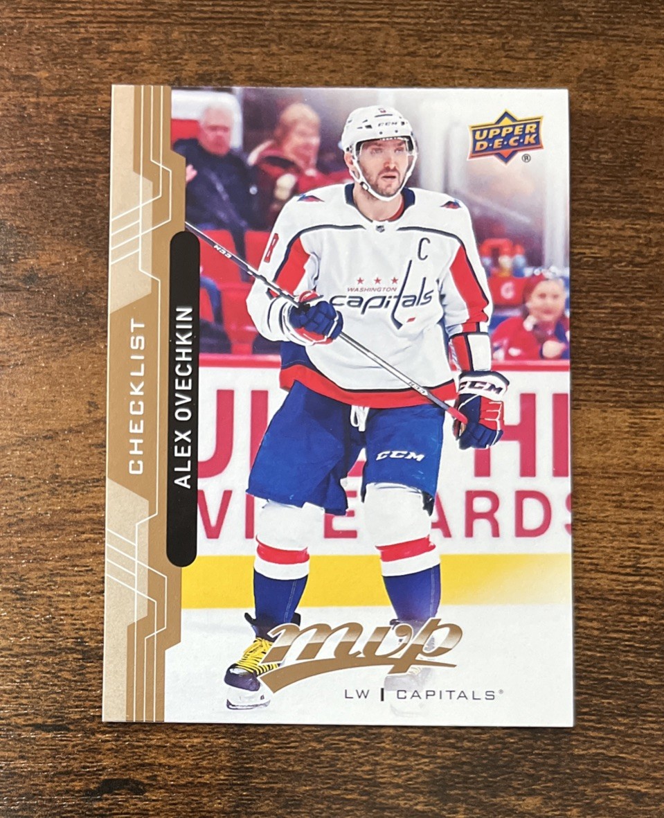 2018-19 Upper Deck MVP Alex Ovechkin Washington Capitals Checklist #220 SP