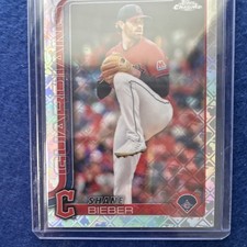 Topps 2025 Chrome Logofractor Shane Bieber Cleveland Guardians #13 Baseball Card