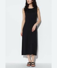 Uniqlo Black Midi Dress Size Large