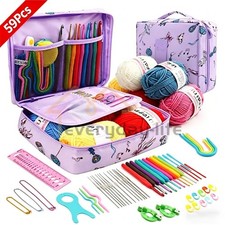 59 Pcs Crochet Kit for Beginners Adults Crochet Kits Include Yarn Starter Kits