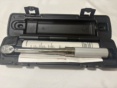 Snap On 1/4''  SAE Adjustable Click-Type Fixed Ratchet Torque Wrench QD1R200A New