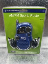 Durabrand PR-35M AM/FM Sports Radio-Blue w/ Headphones New Sealed