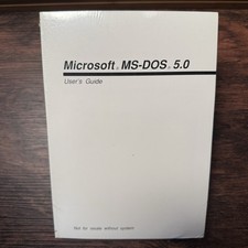 Microsoft MS-DOS 5.0 Operating System Manual 5.25" Disks New Sealed Vintage