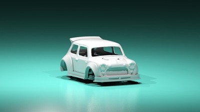 Cheeky Wide Body Kit for Hot Wheels Morris Mini - Resin - 3D