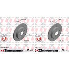 2x ZIMMERMANN BREMSSCHEIBEN 281mm VOLL HINTEN passend für LEXUS NX UX TOYOTA