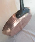 Vtg Heavy Copper fry pan Detroit / Mauviel France made 10 1/4" dia hammered