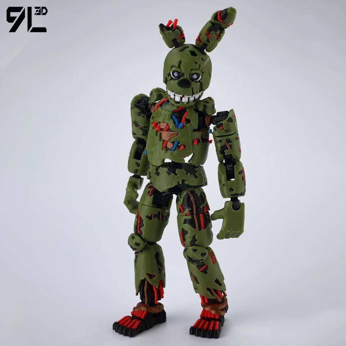 9L3D Printed FNAF Freddy Fazbear'S Pizza Springtrap Toys Action