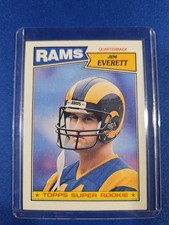 Jim Everett 1987 Topps Rookie Card #145 Los Angeles Rams. rookie card picture