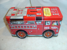 Alpo 2000 Édition Collector Camion Pompier Métal Coin Bank avec Biscuits Original