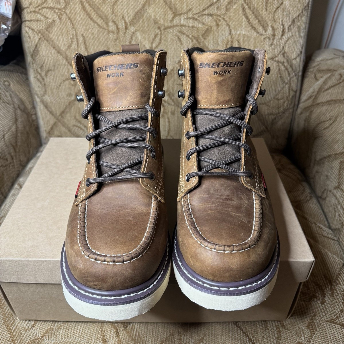 Skechers Kadmiel Bennot Work Boot Brown 200180 Men display picture 1