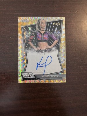 KARMEN PETROVIC 2026 TOPPS CHROME WWE NXT AUTO GOLD GEOMETRIC /50 