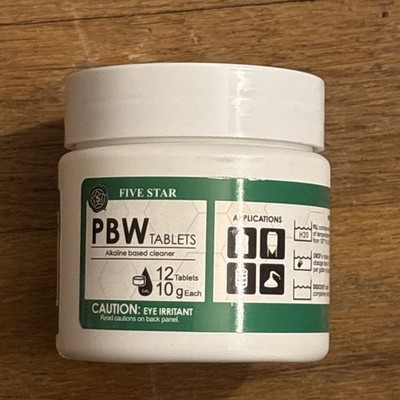 Five Star PBW Tablets - 10 g(1 Tablet Per 1 Gallon of Water) 12ct - Growler, Car