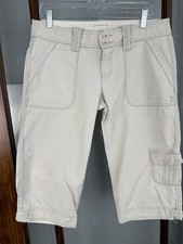 Vintage Y2K Abercrombie Fitch Women's Cargo Bermuda Shorts 32 Waist Khaki