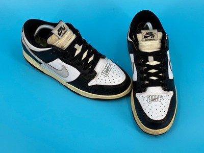 Nike SB Dunk Low HUF San Francisco Men s 9 Black White FD8775-001 Must See!