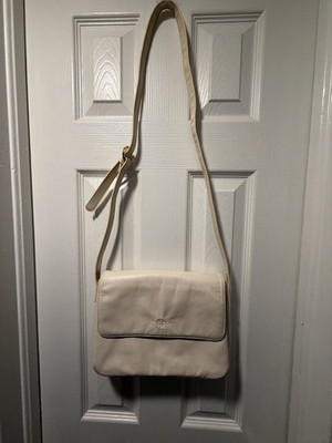 Giani Bernini Beige Small Crossbody Bag Magnetic Flap, Adjustable Strap Pockets