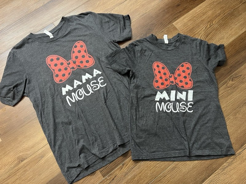 Disney Minnie Mouse Mommy And Me Shirts Mouse Large Women  14/16 Girls