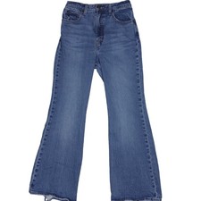 Levi's 70s High Flare Jeans 26 Womens Distressed High Rise Medium Wash Blue