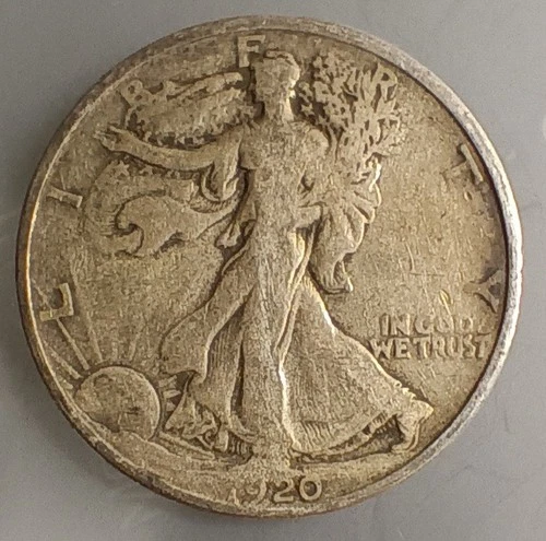 1920-S Walking Liberty Silver Half Dollar | San Francisco | Choice VF Detail