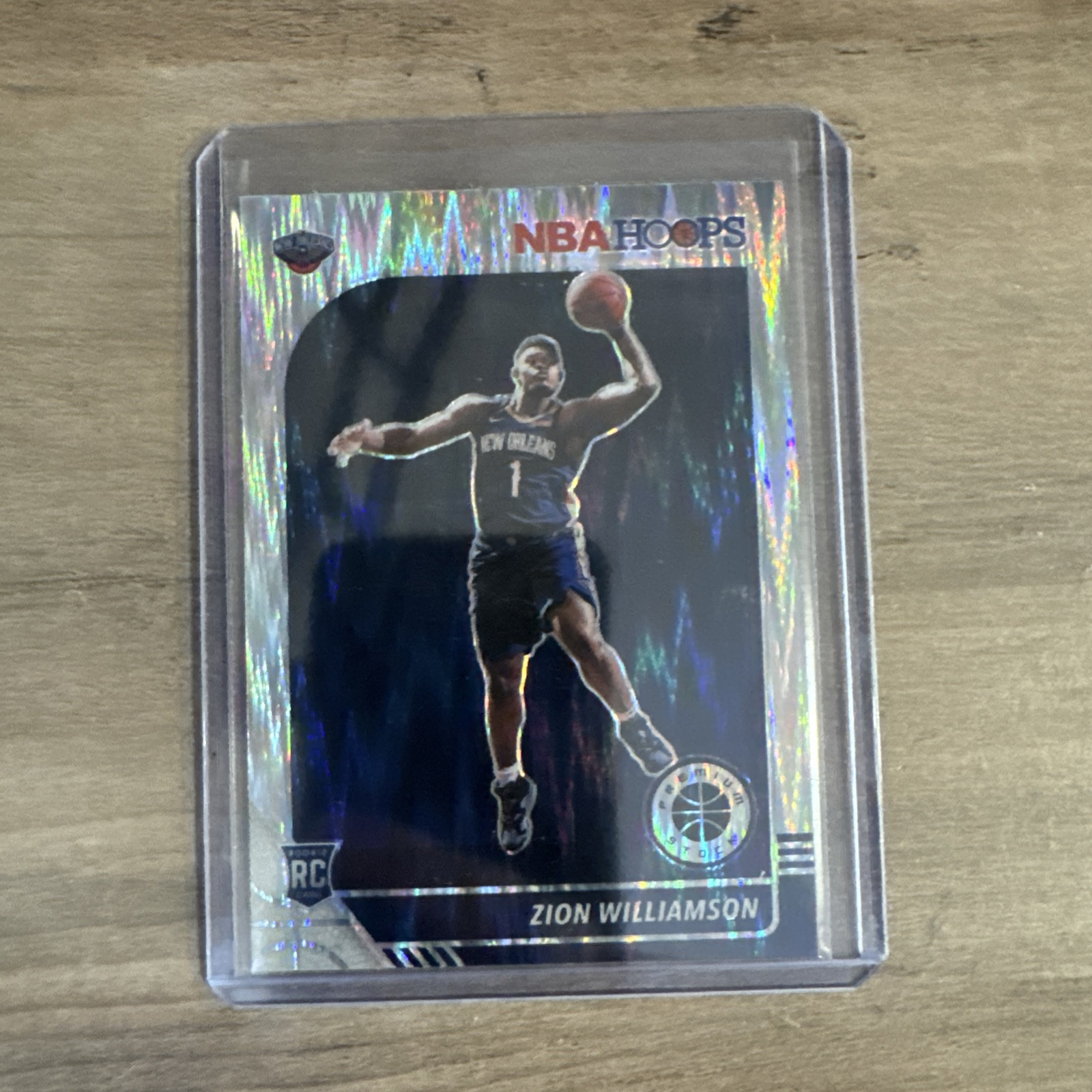 2019 ZION WILLIAMSON ROOKIE NBA HOOPS PREMIUM SHIMMER PRIZM #258