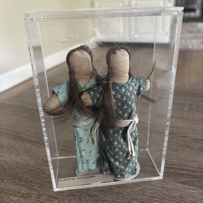 Pair Vintage/Antique Native American Indian Dolls Gertrude Gladstone Real Hair