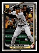 Endy Rodríguez 2024 Bowman #68 Pittsburgh Pirates ROOKIE - Free Shipping