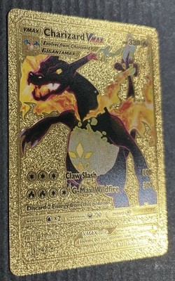 Charizard VMAX Pokemon Card Gold Foil #43 HP 330 Fan Art