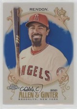 2021 Topps Allen & Ginter Chrome Blue Refractor /150 Anthony Rendon #15 0b3