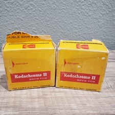 Lot of 2 Sealed Expired Kodak Kodachrome II Movie Film Daylight Double 8mm