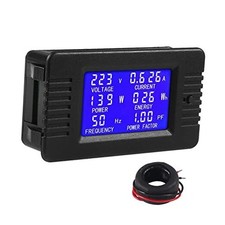 AC Digital Meter, AC 80-260V 100A LCD Display Digital Current Voltage Power
