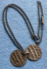 II WW- Regia Marina - piastrine di riconoscimento con catenella originale