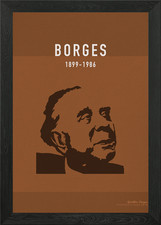 Borges Author Art Framed Wall Art Poster Canvas Print Picture