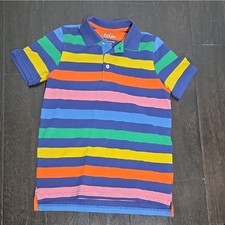 Boden Boy Striped Short Sleeve Polo Shirt 11-12Y
