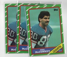 PHIL MCCONKEY NEW YORK GIANTS 1986 TOPPS VINTAGE EX-NM 3X ROOKIE LOT