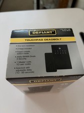 BRAND NEW Defiant Slim Black Electronic Touchpad Deadbolt 10 USER CODES  KEYS 