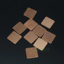 10pcs 15mm x 0.6mm Copper Heatsink Thermal Pad Shim PC Laptop GPU Chip Cooling